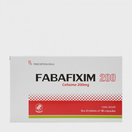 Viên nén phân tán Fabafixim 200mg DT kháng sinh điều trị nhiễm khuẩn (2 vỉ x 10 viên)