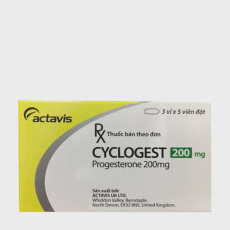 CYCLOGEST PESSARY 200MG (3vi x 5vien)