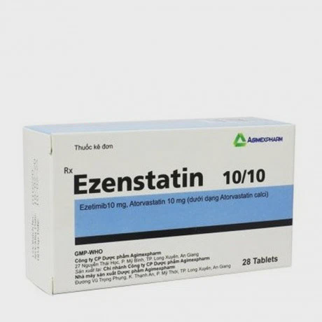 Ezenstatin 10/10 (Hộp 4 vỉ x 7 viên)