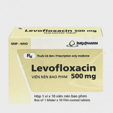 Levofloxacin 500 Imexpharm ( 1vi x10vien)