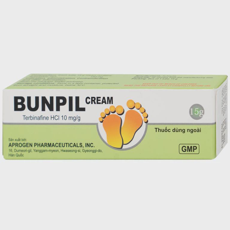 Bunpil  Terbinafin HCL 10mg/g  Aprogen ( Tube Cream 15gr)