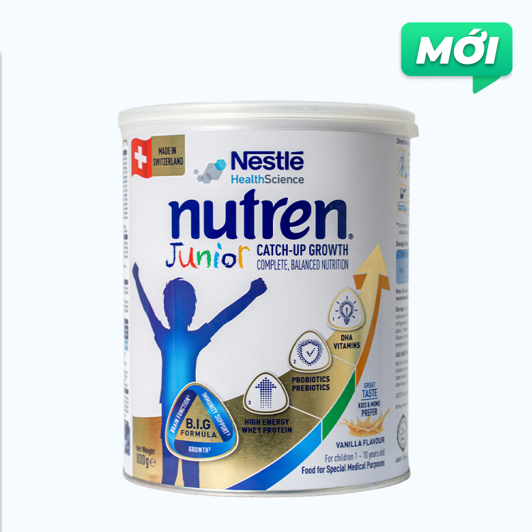 Nestle Nutren Junior Sua Bot Cho Tre (1-10Y) Lon 800G