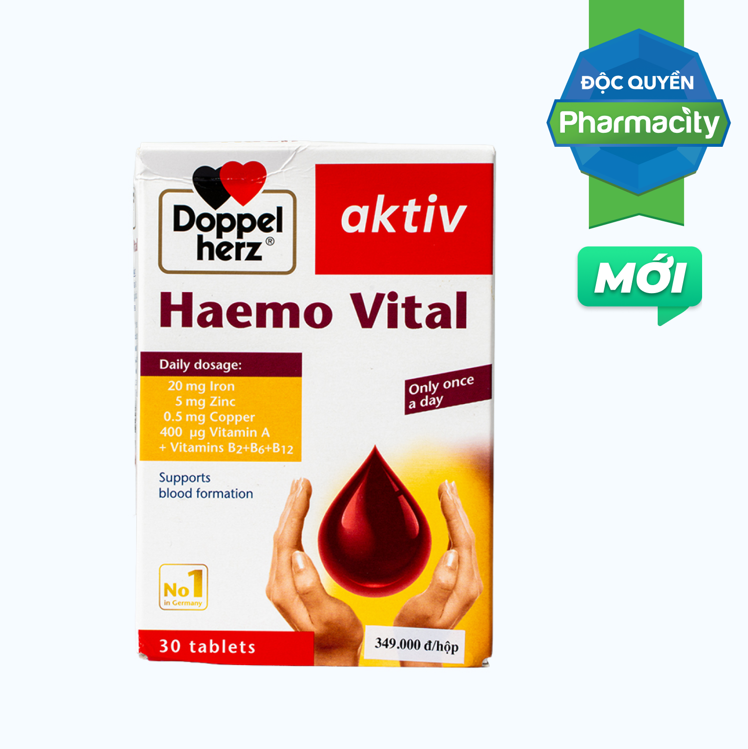 Doppelherz Haemo Vital TPBVSK Bo Sung Sat (2 Vi x 15 Vien)