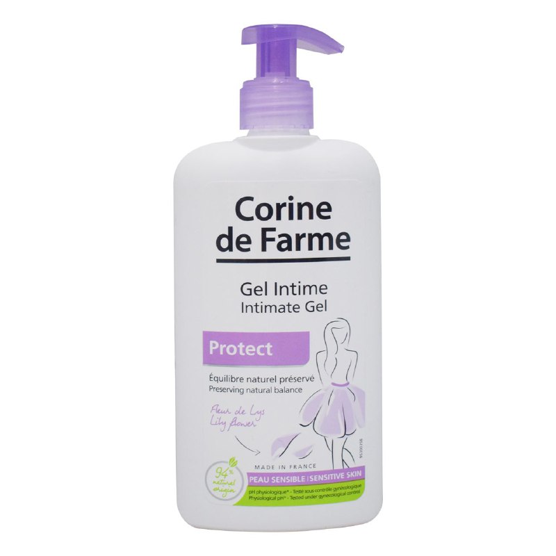 Gel làm sạch và gảm cảm giác khó chịu cho vùng kín Corine de Farme Intimate Gel Protect (Chai 250ml)