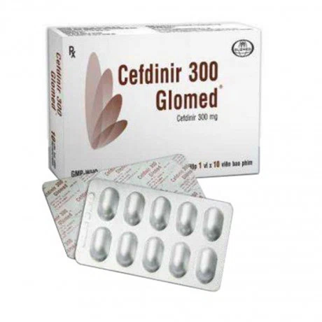 Cefdinir 300mg Glomed (Hộp 1 vỉ x 10 viên)