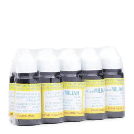 Dung dịch điều trị nhiễm khuẩn ngoài da Milian (10 chai x 18ml/lốc)