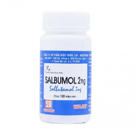 Salbumol 2mg Nadyphar (Hộp 100 viên)