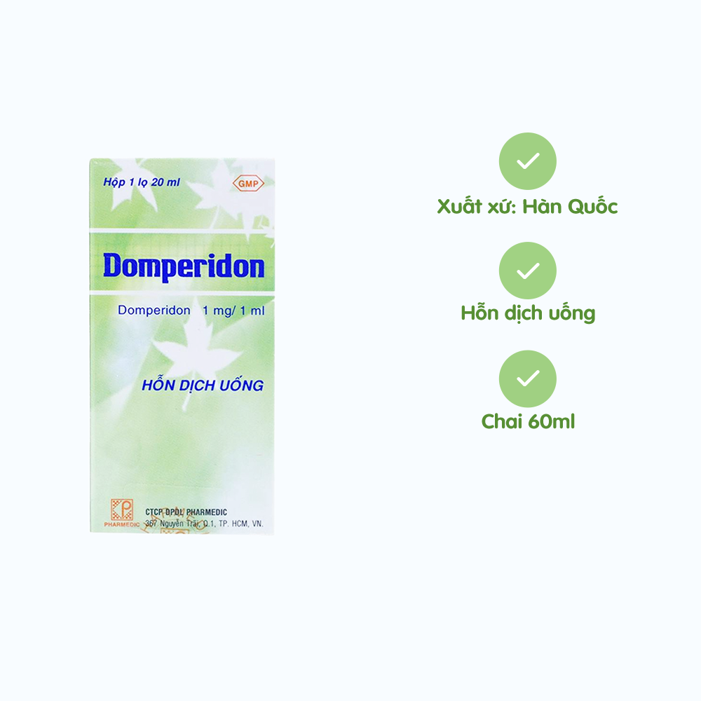 Domperidon Siro 1mg/1ml BVP (60ml/chai)