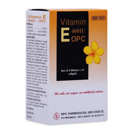 Vitamin E - OPC (4vi x 10vien) ma trung P19290