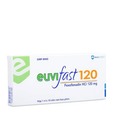 Euvifast 120mg (Hộp 1 vỉ x 10 viên)