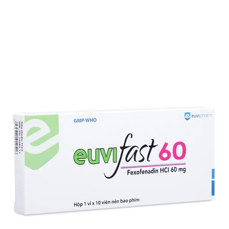 Thuốc điều trị viêm mũi dị ứng Euvifast 60mg (Hộp 10 viên)