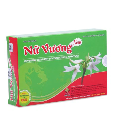 Thực phẩm chức năng hỗ trợlàm giảm các bệnh viêm nhiễm phụ khoa Nữ Vương (3 vỉ x 10 viên/hộp)