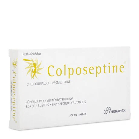 Colposeptine Theramex (Hộp 3 vỉ x 6 viên)