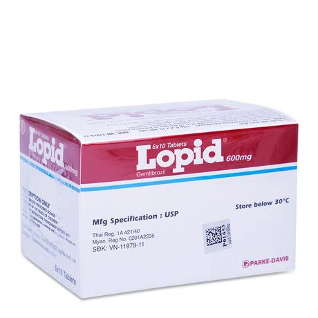 Lopid 600mg (6 vỉ x 10 viên)