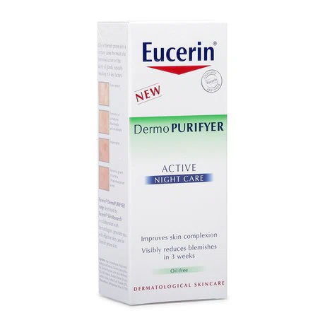 Kem dưỡng ẩm ban đêm dành cho da mụn Eucerin Dermo Purifyer Active (50ml)