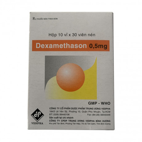 Dexamethasone 0.5mg Vidipha (30vien x 10vi)