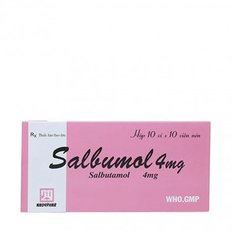 Salbumol 4mg (Hộp 10 vỉ x 10 viên)