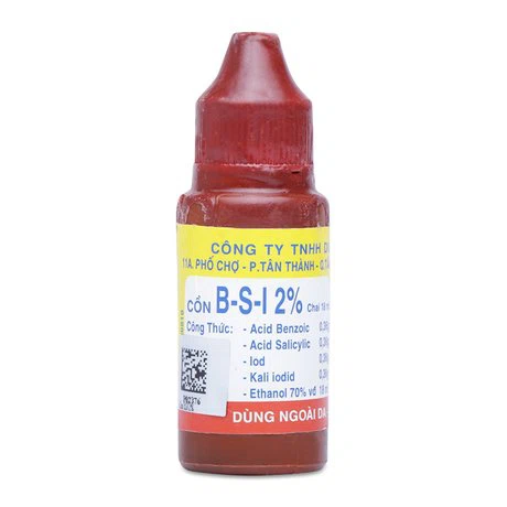 Cồn trị nấm da, nấm móng, lang ben B-S-I 2% (18ml)