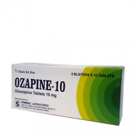 Thuốc điều trị tâm thần phân liệt Ozapine -10 (Hộp 5 vỉ x 10 viên)