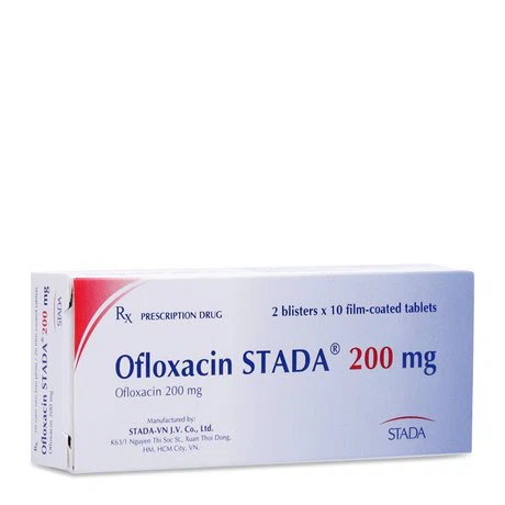 Viên nén bao phim Stafloxin Stella 200mg điều trị nhiễm khuẩn (2 vỉ x 10 viên)