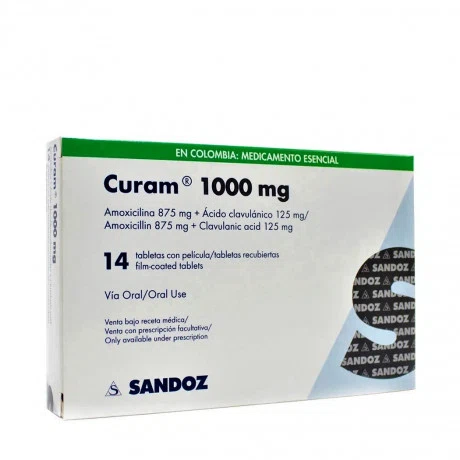 Curam 1000mg (Hộp 5 vi x 2 viên)