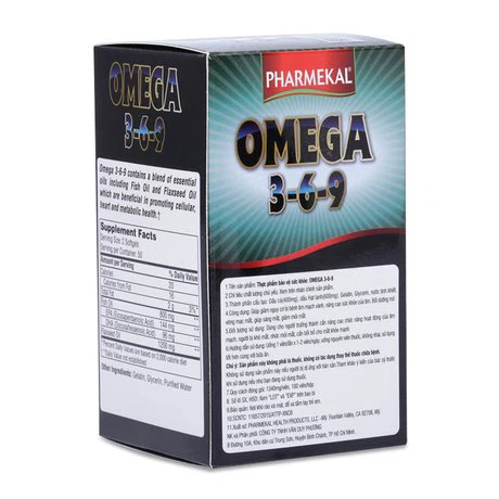 Mã cũ - Thực phẩm chức năng bổ sung Omega 3-6-9 Pharmekal (100 viên/hộp)