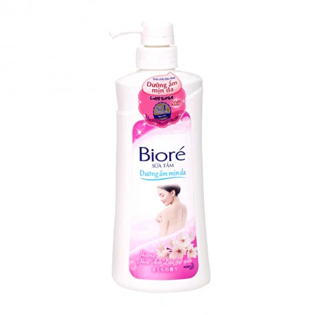 Sữa tắm dưỡng ẩm mịn da hương hoa anh đào Biore (530g)