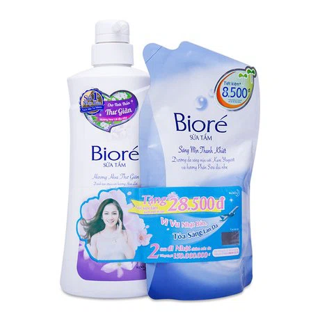 Sữa tắm dưỡng da Bioré hương hoa lài thư giãn 530g