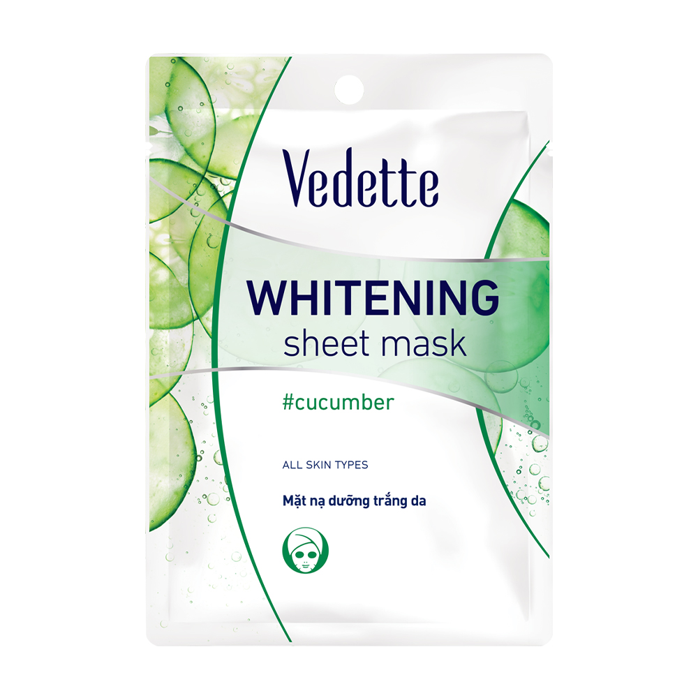 Mặt nạ dưỡng trắng da dưa leo Vedette Cucumber Whitening Mask (25g)