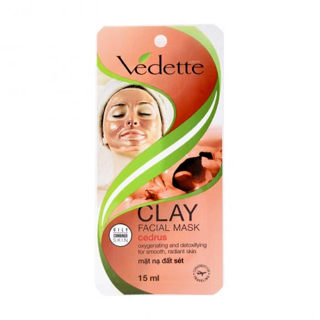 Mặt nạ đất sét đỏ tăng cường hấp thụ bụi bẩn Vedette (15ml)