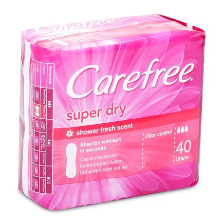 Băng vệ sinh hằng ngày Carefree Super Dry (Gói 40 miếng)