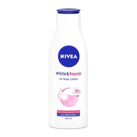 Sữa dưỡng thể dưỡng trắng, phục hồi tác hại tia UV Nivea White & Repair (Chai 250ml)