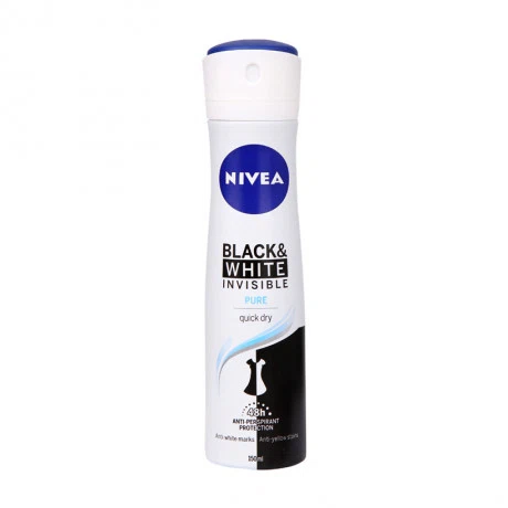 Xịt khử mùi Nivea Invisible For Black & White (150ml)