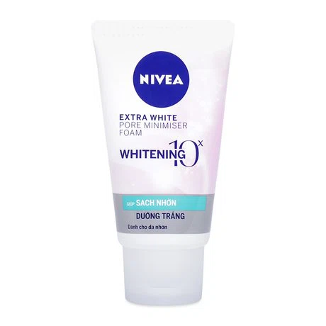 Sữa rửa mặt sạch nhờn, trắng da & se khít lỗ chân lông Nivea Whitening (Tuýp 50g)