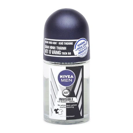 Lăn ngăn mùi cho nam Nivea Men Invisible For Black & White (25ml)
