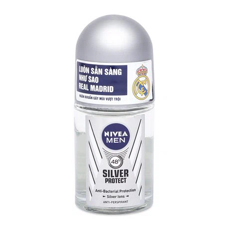 Lăn khử mùi phân tử bạc Nivea Men Silver Protect (25ml)