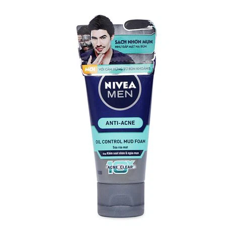 Sữa rửa mặt kiểm soát nhờn & ngừa mụn Nivea Men Anti-Acne (50g)