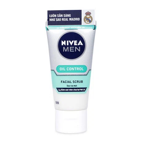 Sữa rửa mặt kiểm soát nhờn chứa hạt mát-xa Nivea Men Oil Control (50g)