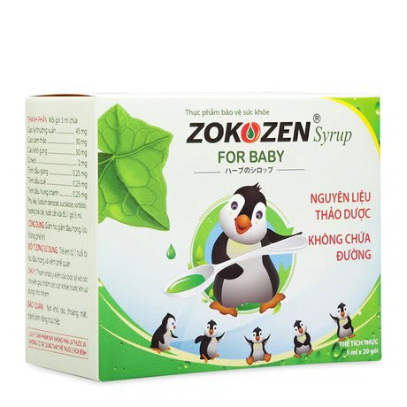 Thực phẩm bảo vệ sức khỏe giảm ho, đau họng & viêm phế quản Zokozen For Baby (20 gói/hộp)