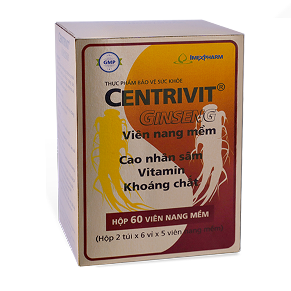 Centrivit Ginseng (Hộp 12 vỉ x 5 viên)