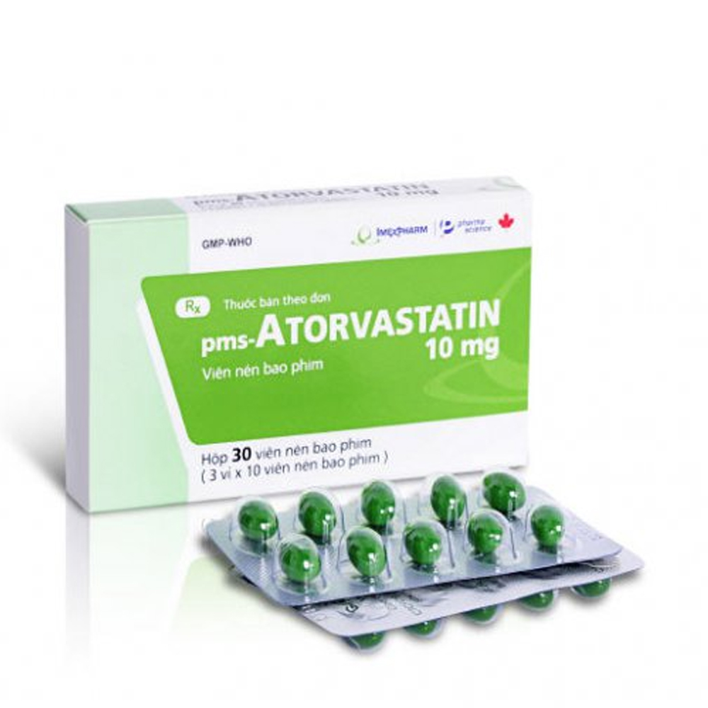 Atorvastatin 10mg (Hộp 3 vỉ x 10 viên)