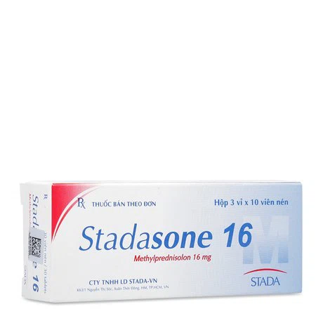 Thuốc chống viêm và giảm miễn dịch đối với viêm khớp dạng thấp Stadasone 16 (3 vỉ x 10 viên/hộp)