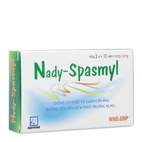 Thuốc điều trị chống co thắt và giảm cơn đau đường tiêu hóa Nady Spasmyl (Hộp 2 vỉ x 10 viên)