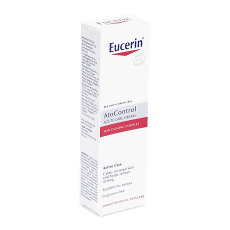 Kem dưỡng da giảm ngứa và đỏ da Eucerin Ato Control Acute Care Cream (Chai 40ml)