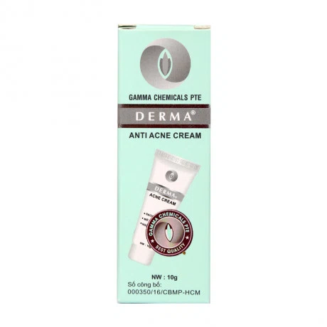 Kem hỗ trợ làm giảm mụn, ngừa vết thâm Derma Anti Acne Cream (Tuýp 10g)