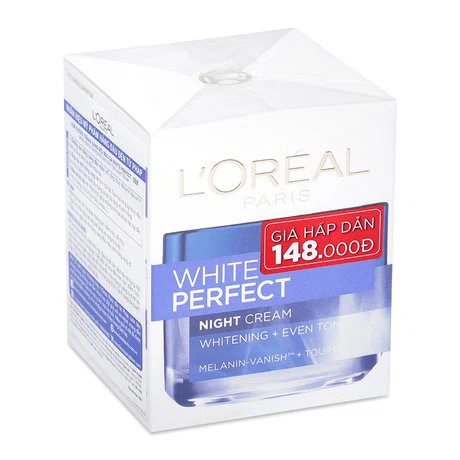 Kem dưỡng trắng sáng & đều màu da ban đêm L'Oreal White Perfect Night Cream (50ml)