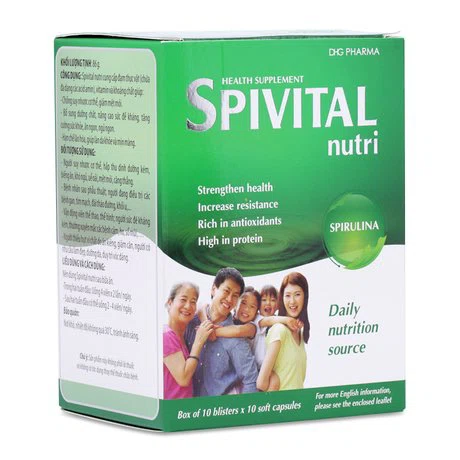 DHG PHARMA Spivital Nutri Tao Spirulina Boi Duong Co The (10Vi X 10iVien)