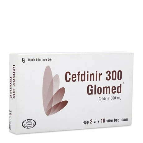 Thuốc điều trị các nhiễm khuẩn thể nhẹ và vừa do vi khuẩn gây ra Cefdinir 300 Glomed (300mg)