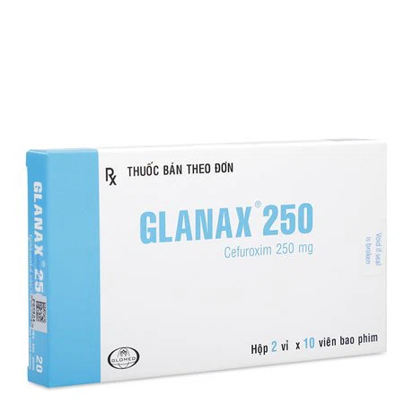 Thuốc điều trị nhiễm khuẩn đường hô hấp, da và mô mềm Glanax 250mg (2 vỉ x 10 viên/hộp)