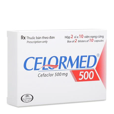 Thuốc điều trị các bệnh nhiễm khuẩn đường hô hấp, da và mô mềm Celormed 500mg (2 vỉ x 10 viên/hộp)